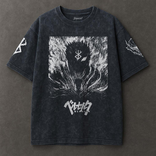 Berserk Drapey Blue Washed T-shirt
