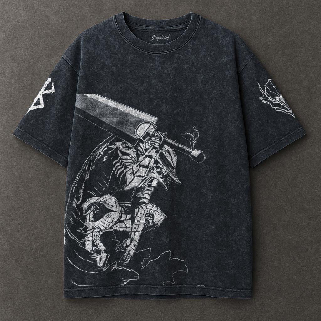 Berserk Stylish Blue Washed T-shirt