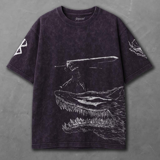 Berserk Chic Violet Washed T-Shirt
