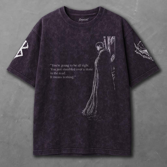 Berserk Minimalist Violet Washed T-Shirt