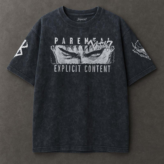 Berserk Minimalist Blue Washed T-shirt