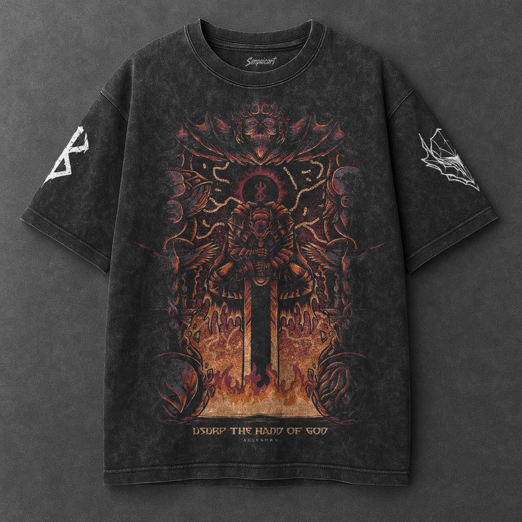 Berserk Premium Relaxed Black Washed T-Shirt