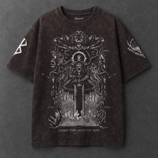 Berserk Premium Breezy Brown Washed T-Shirt