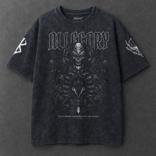 Berserk Premium Breezy Navy Blue Washed T-Shirt