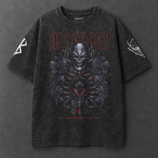 Berserk Premium Oversized Black Washed T-Shirt