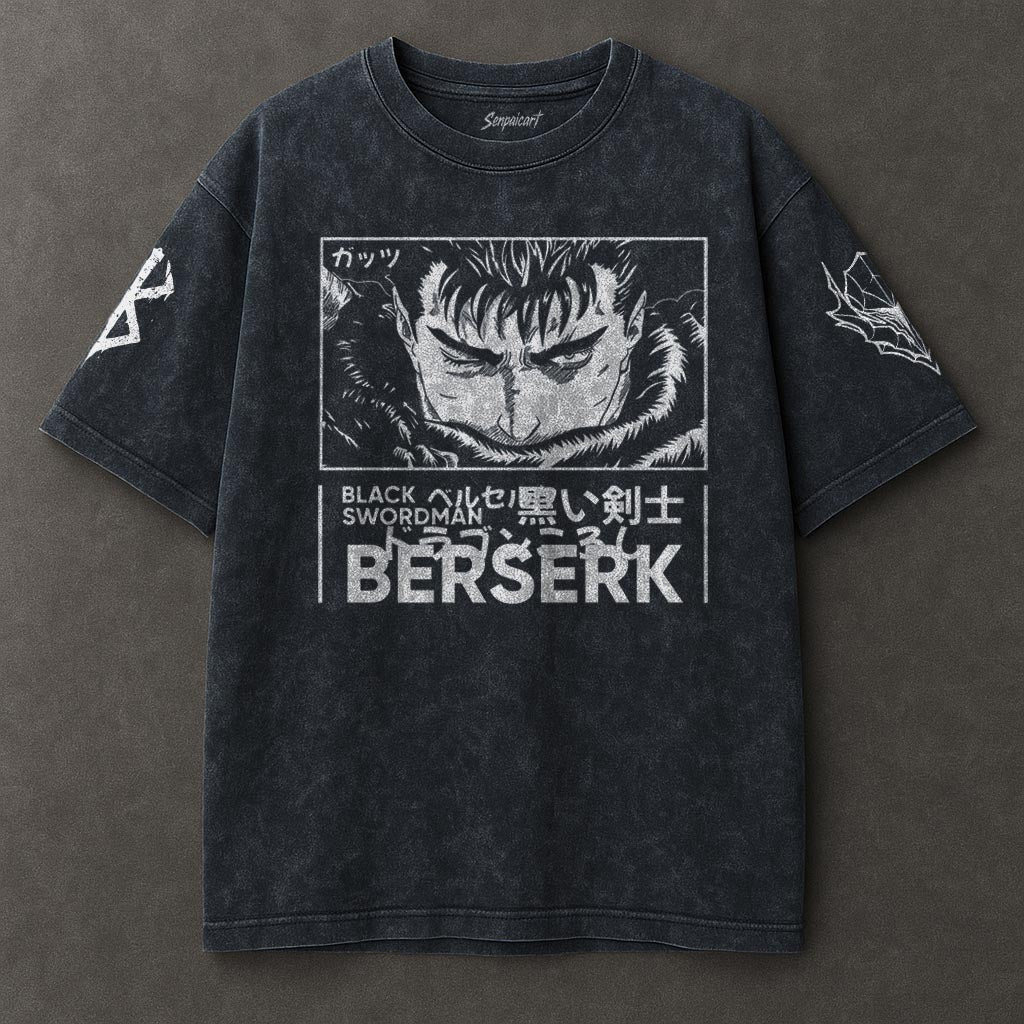 Berserk Unfitted Blue Washed T-shirt