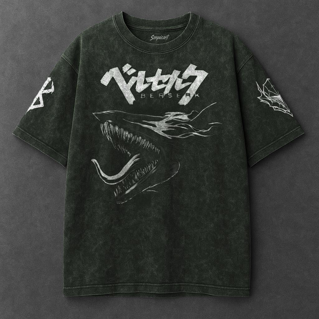 Berserk Premium Comfy Vintage Green Washed T-Shirt