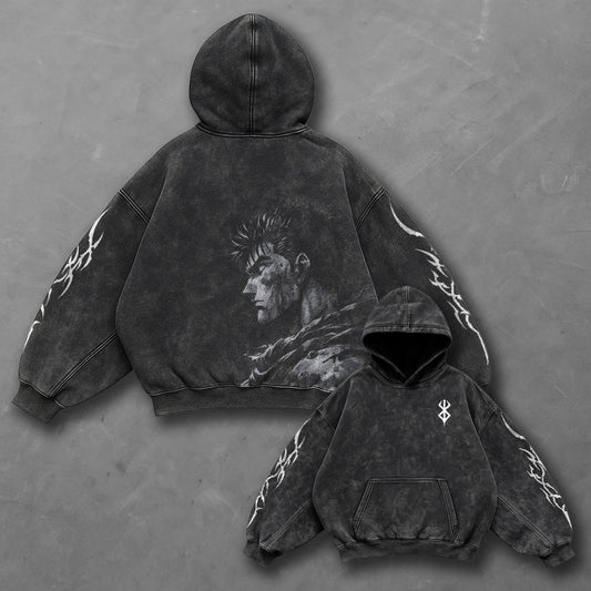 Berserk Classic Timeless Black Washed Hoodie