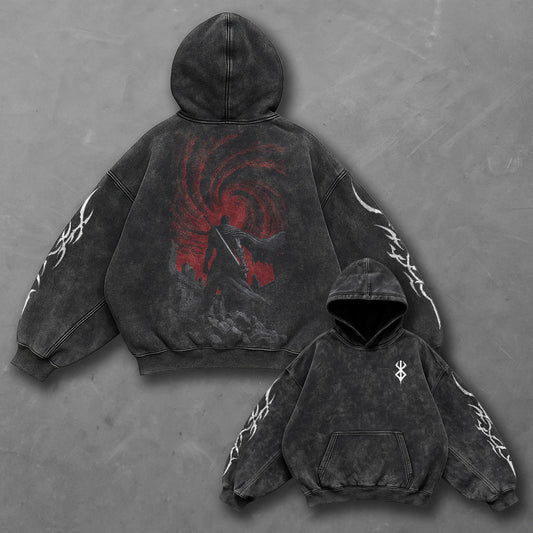 Berserk Classic Clean Black Washed Hoodie