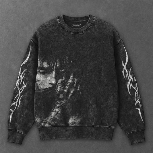 Berserk Essential Cool Black Washed Sweatshirt