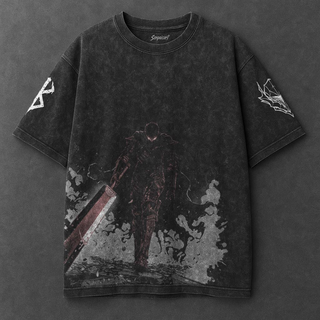 Berserk Essential Bold Black Washed T-Shirt