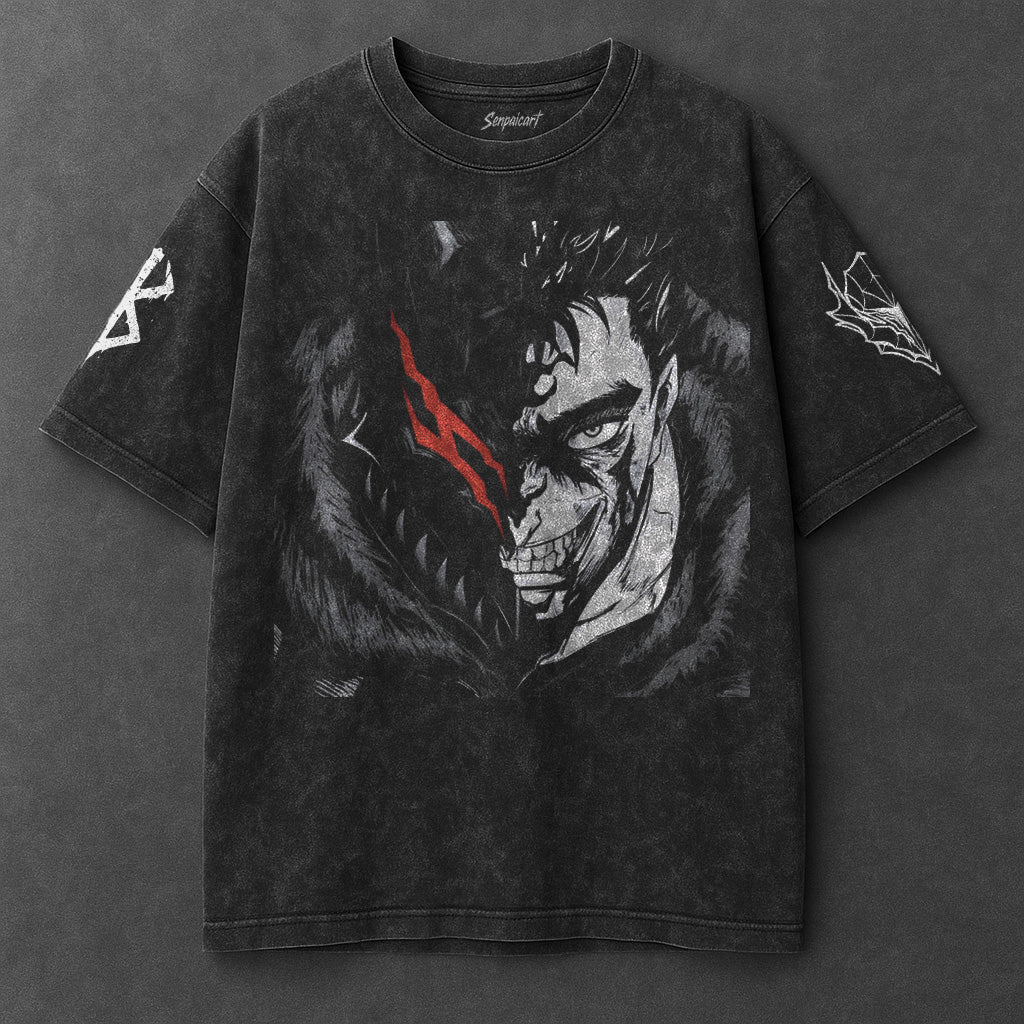 Berserk Classic Essential Black Washed T-Shirt