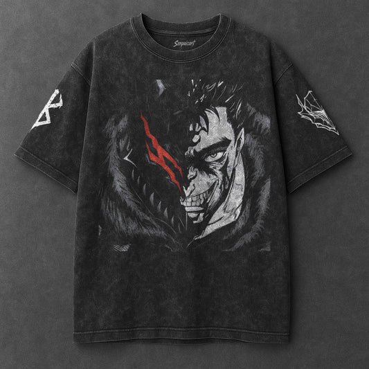 Berserk Classic Essential Black Washed T-Shirt