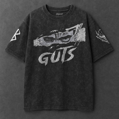 Berserk Oversized Modern Black Washed T-Shirt