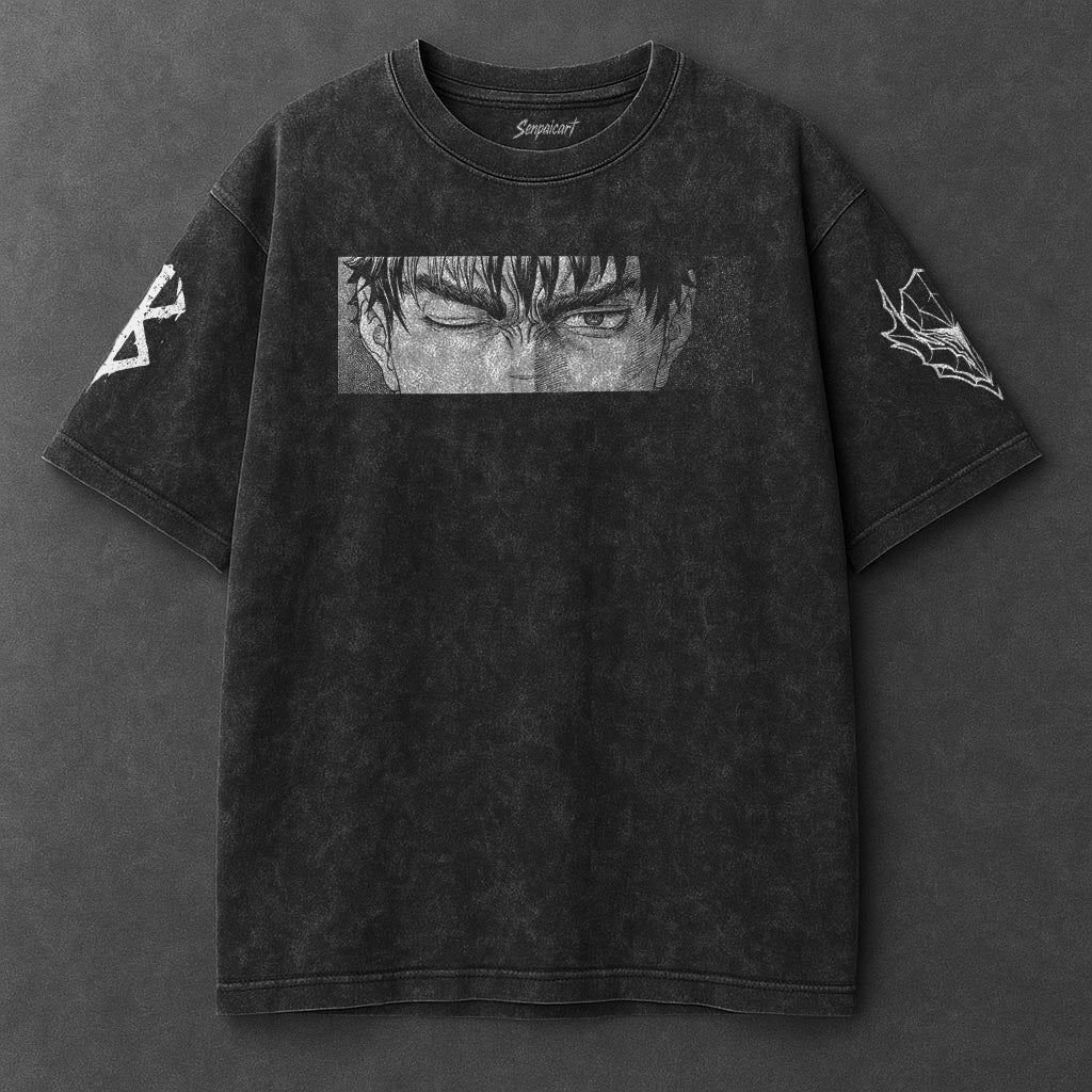 Berserk Oversized Iconic Black Washed T-Shirt