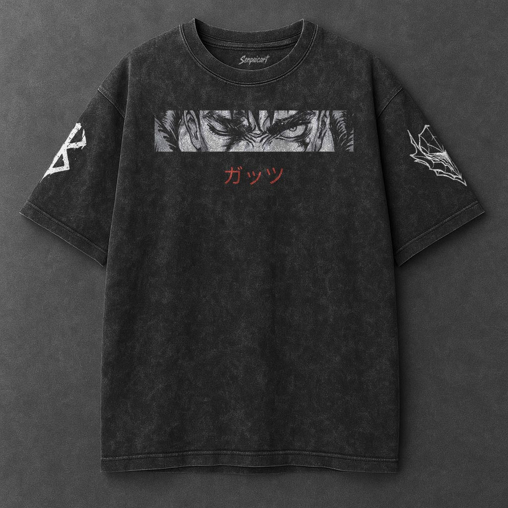 Berserk Oversized Signature Black Washed T-Shirt