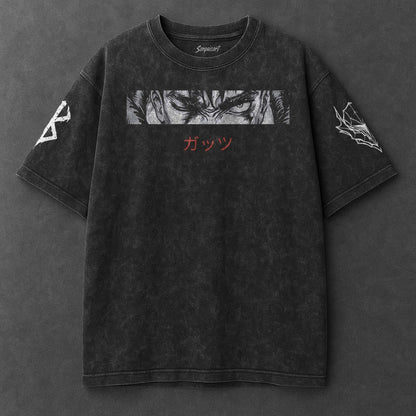 Berserk Oversized Signature Black Washed T-Shirt