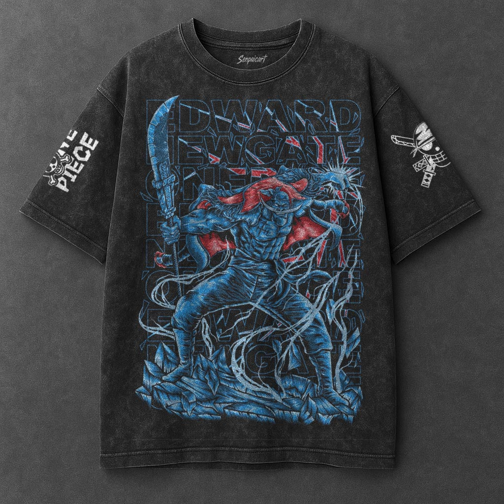 One Piece Oversized Everyday Black Washed T-Shirt