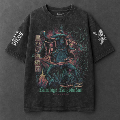 One Piece Oversized Elevated Black Washed T-Shirt