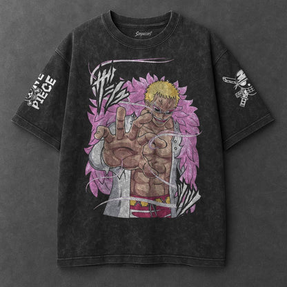 One Piece Oversized Chill Black Washed T-Shirt