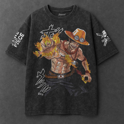 One Piece Oversized Luxe Black Washed T-Shirt