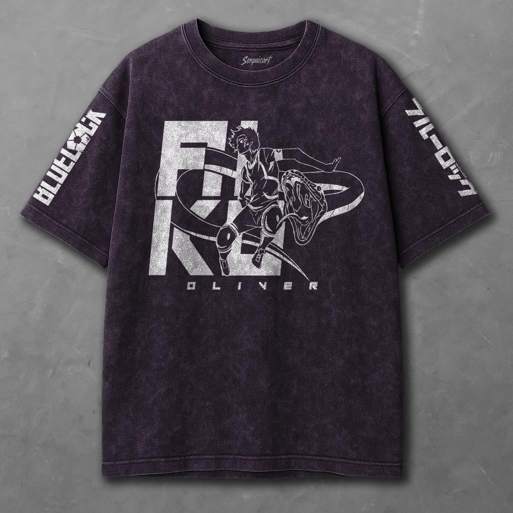 Blue Lock Billowy Violet Washed T-shirt