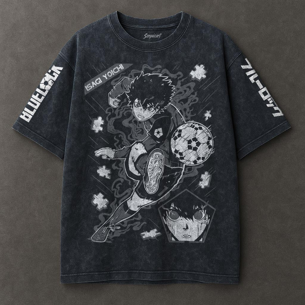 Blue Lock Spacious Blue Washed T-shirt