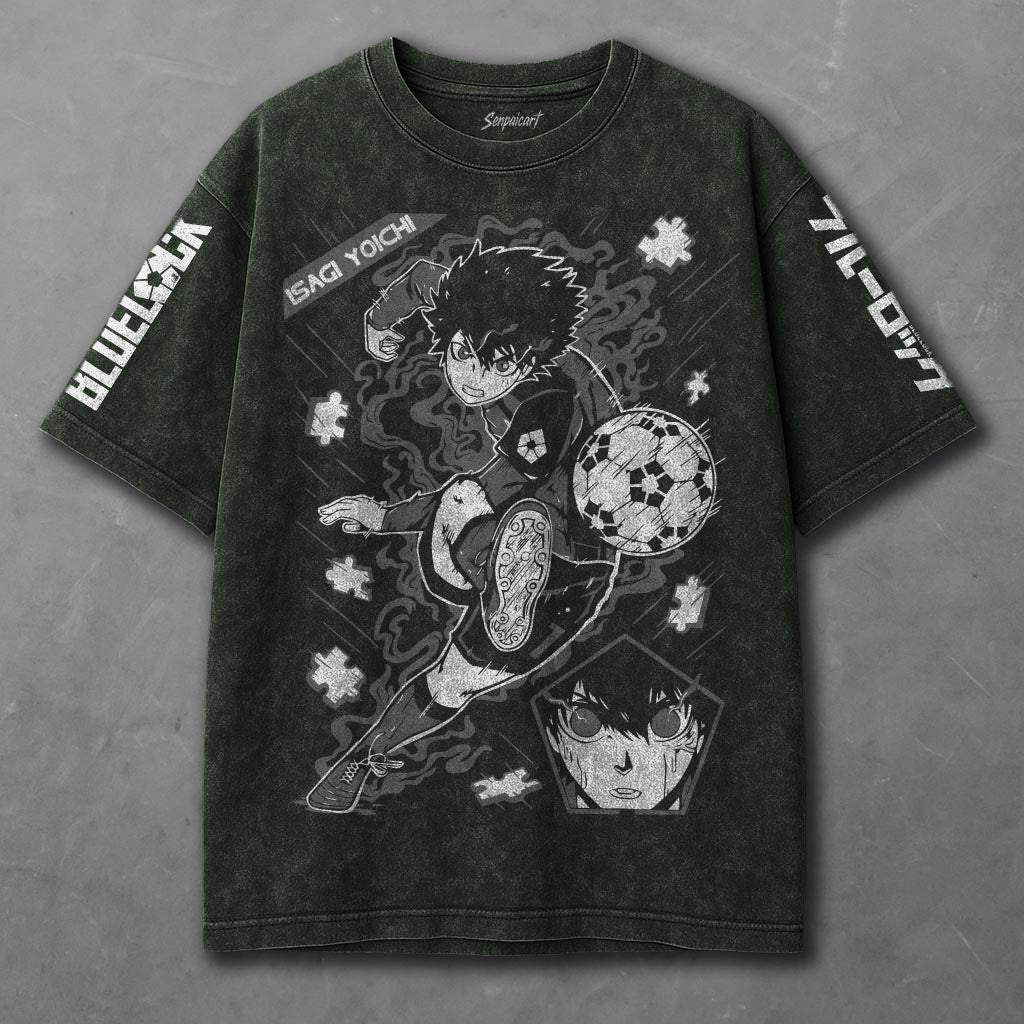 Blue Lock Extended Green Washed T-shirt