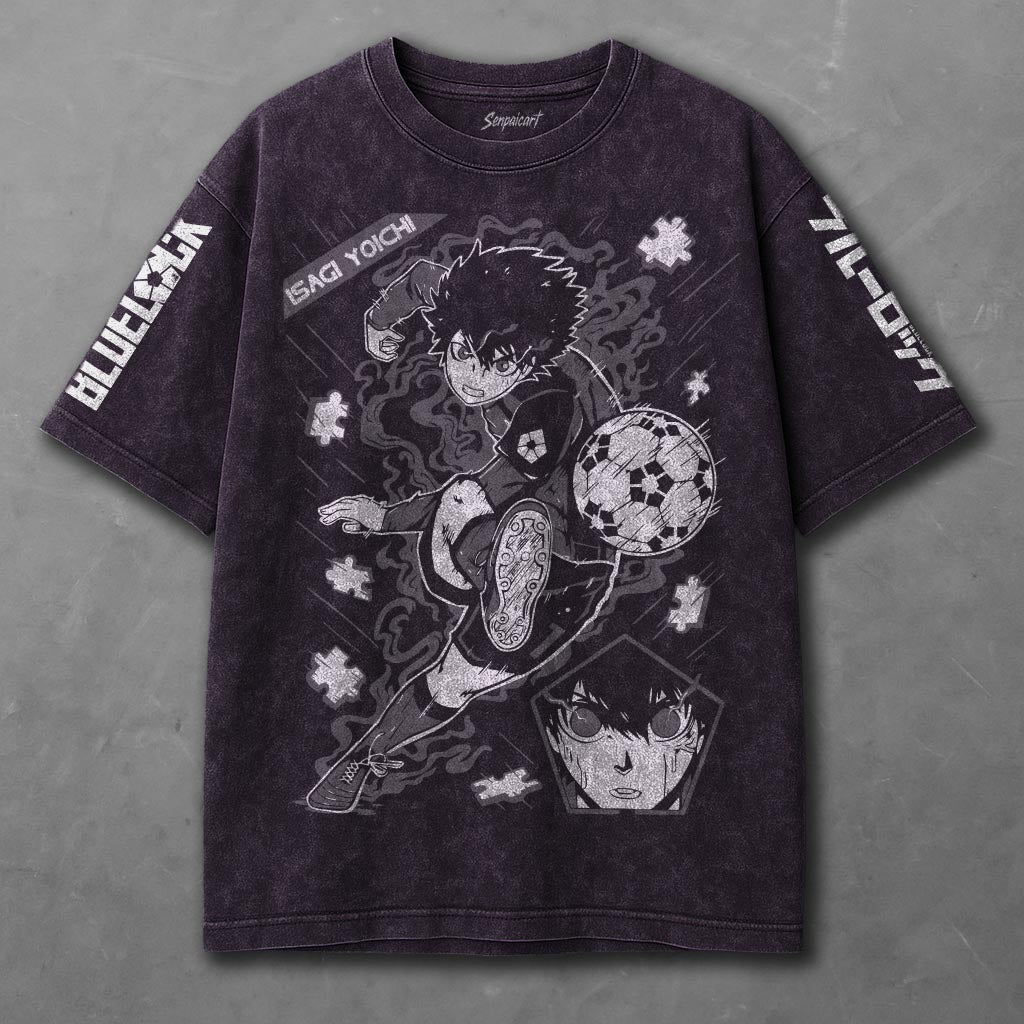 Blue Lock Lightweight Violet Washed T-shirt
