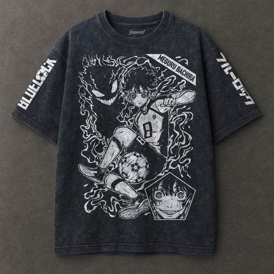 Blue Lock Relaxed Blue Washed T-shirt