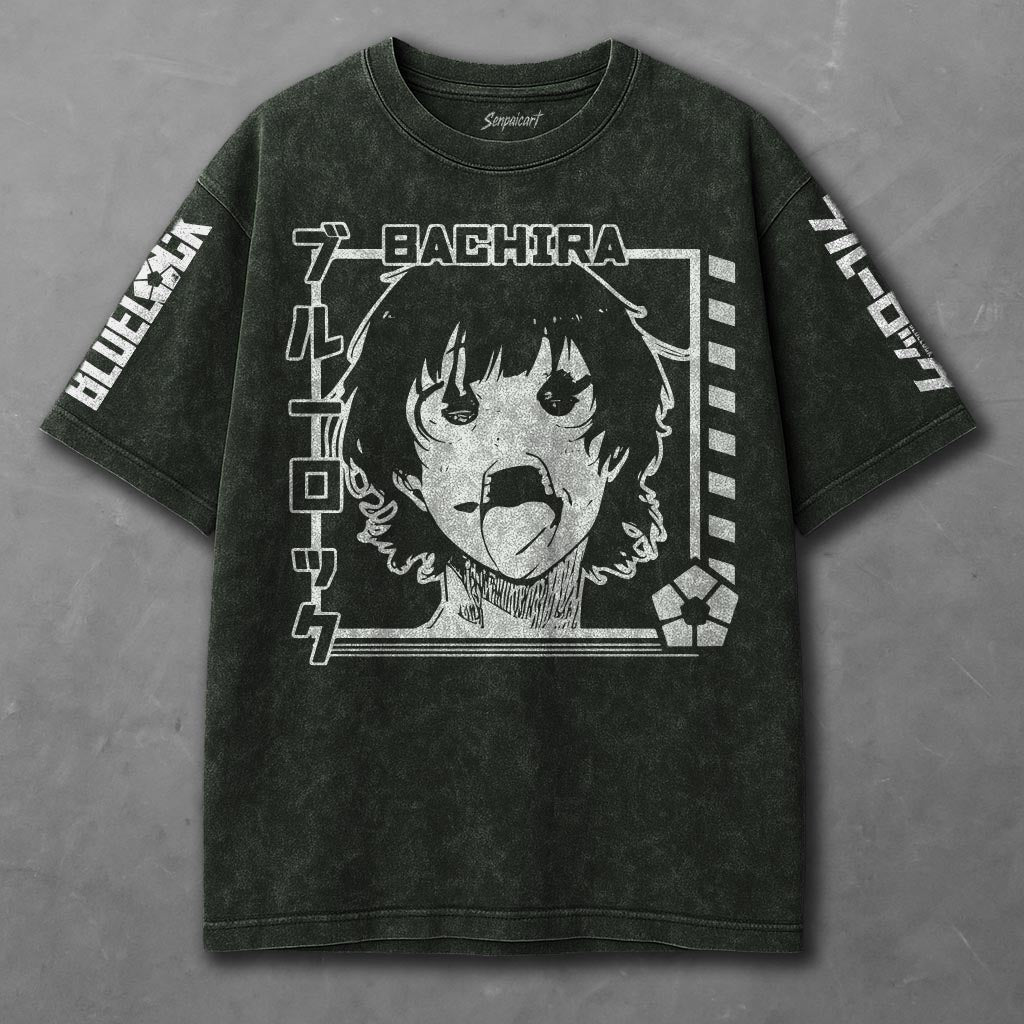 Blue Lock Soft Green Washed T-shirt