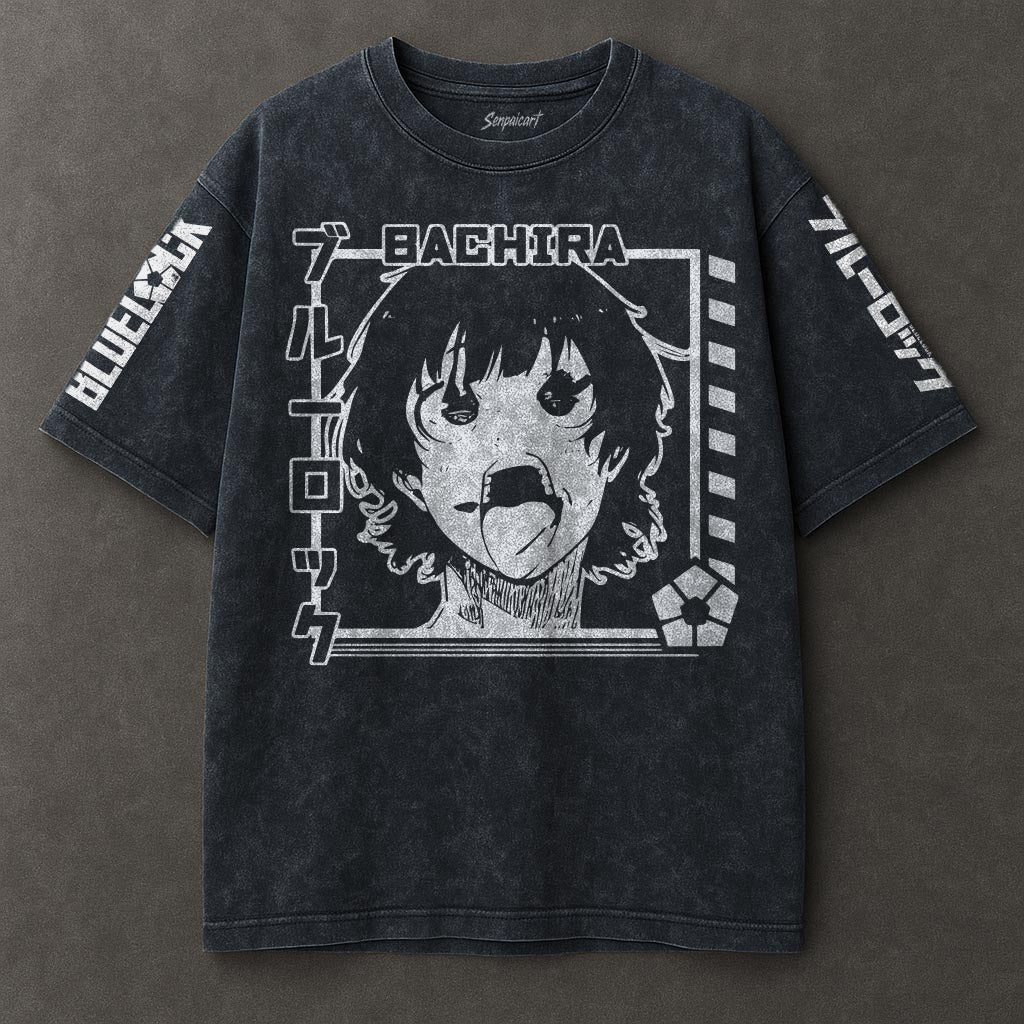 Blue Lock Roomy Blue Washed T-shirt