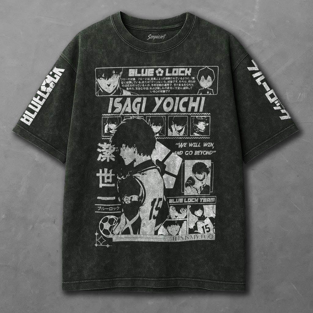 Blue Lock Relaxed Green Washed T-shirt