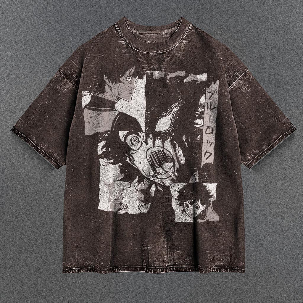 Blue Lock Extended Brown Washed T-shirt