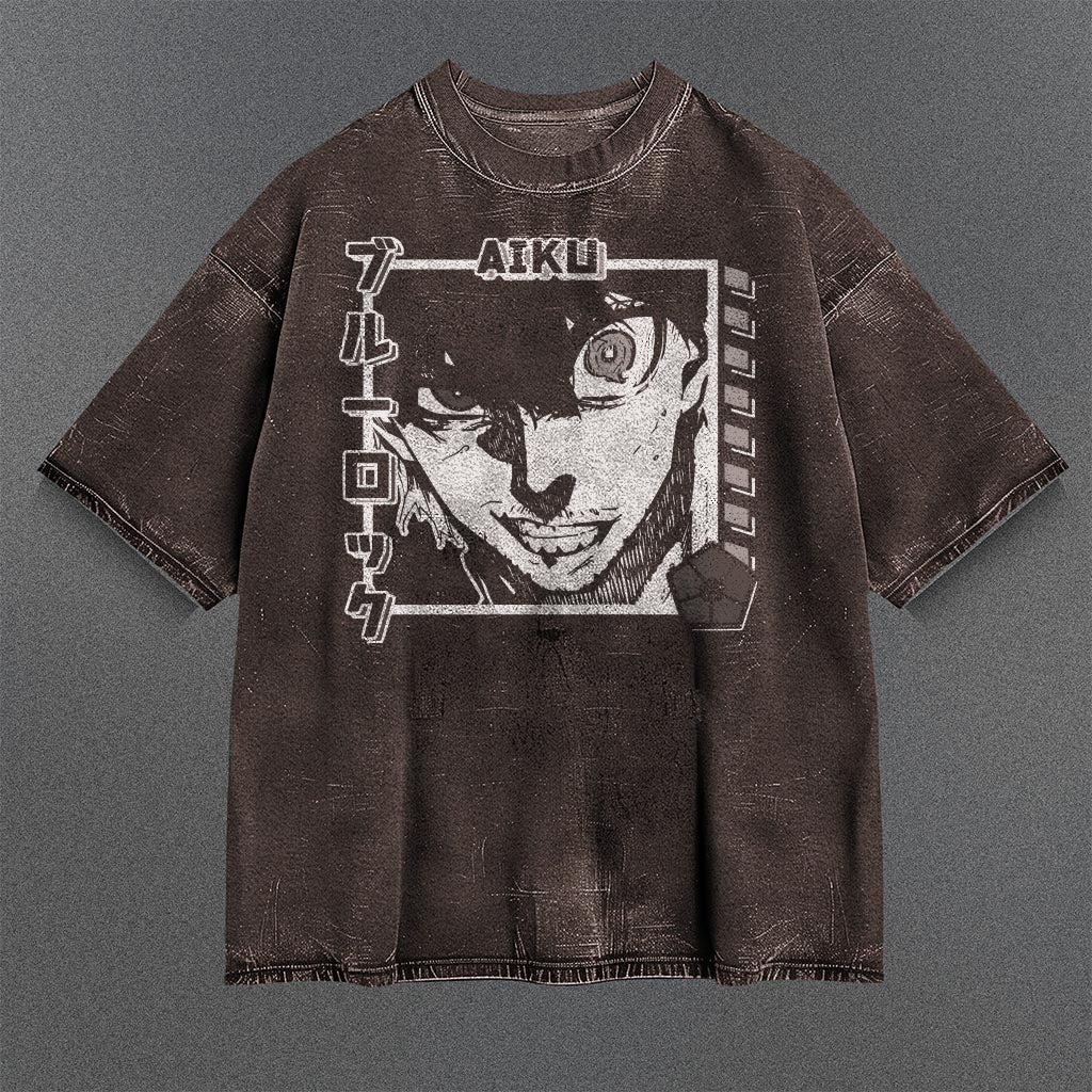Blue Lock Cozy Brown Washed T-shirt