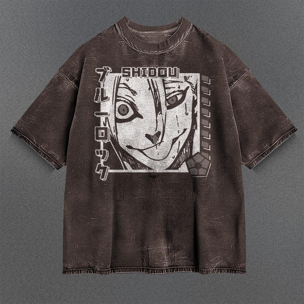 Blue Lock Effortless Brown Washed T-shirt