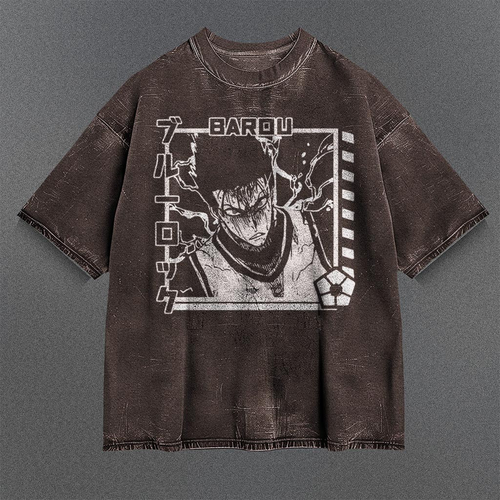 Blue Lock Lightweight Brown Washed T-shirt