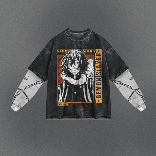 Demon Slayer Durable Double Sleeve T-shirt