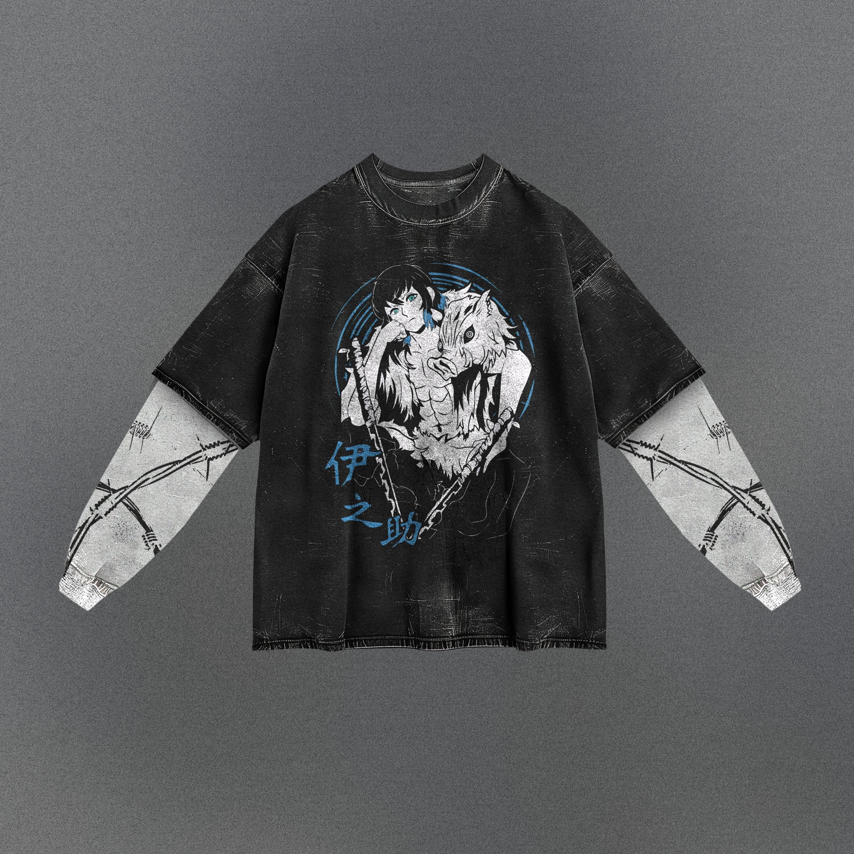 Demon Slayer Tunic-like Double Sleeve T-shirt