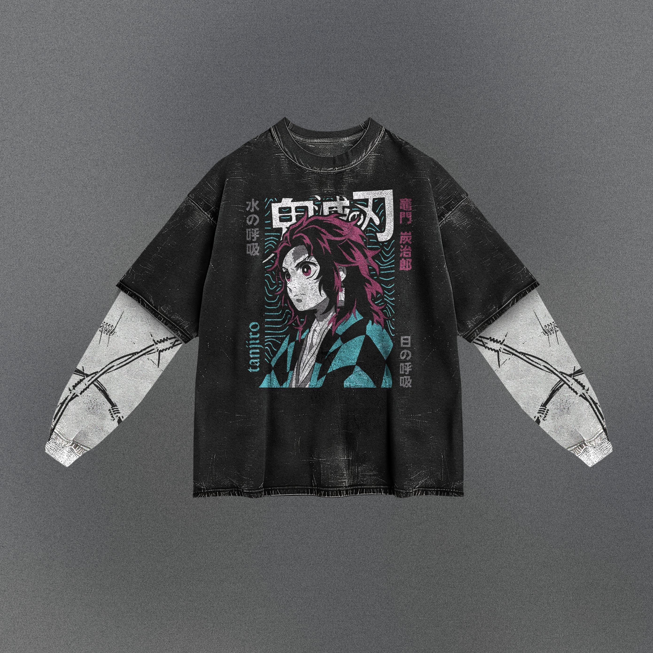 Demon Slayer Flowy Double Sleeve T-shirt