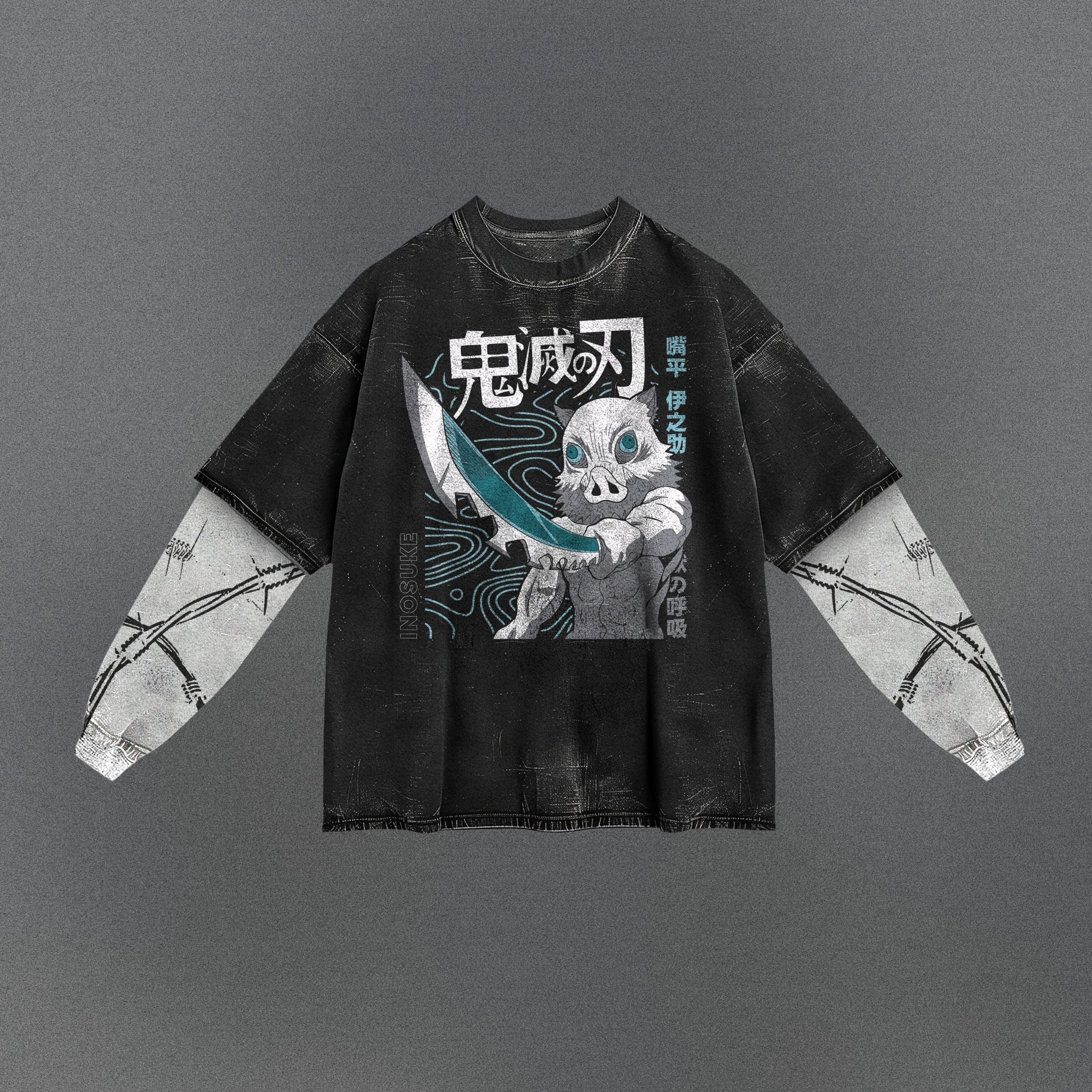 Demon Slayer Oversized Double Sleeve T-shirt