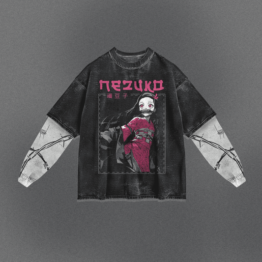 Demon Slayer Colorful Double Sleeve T-shirt