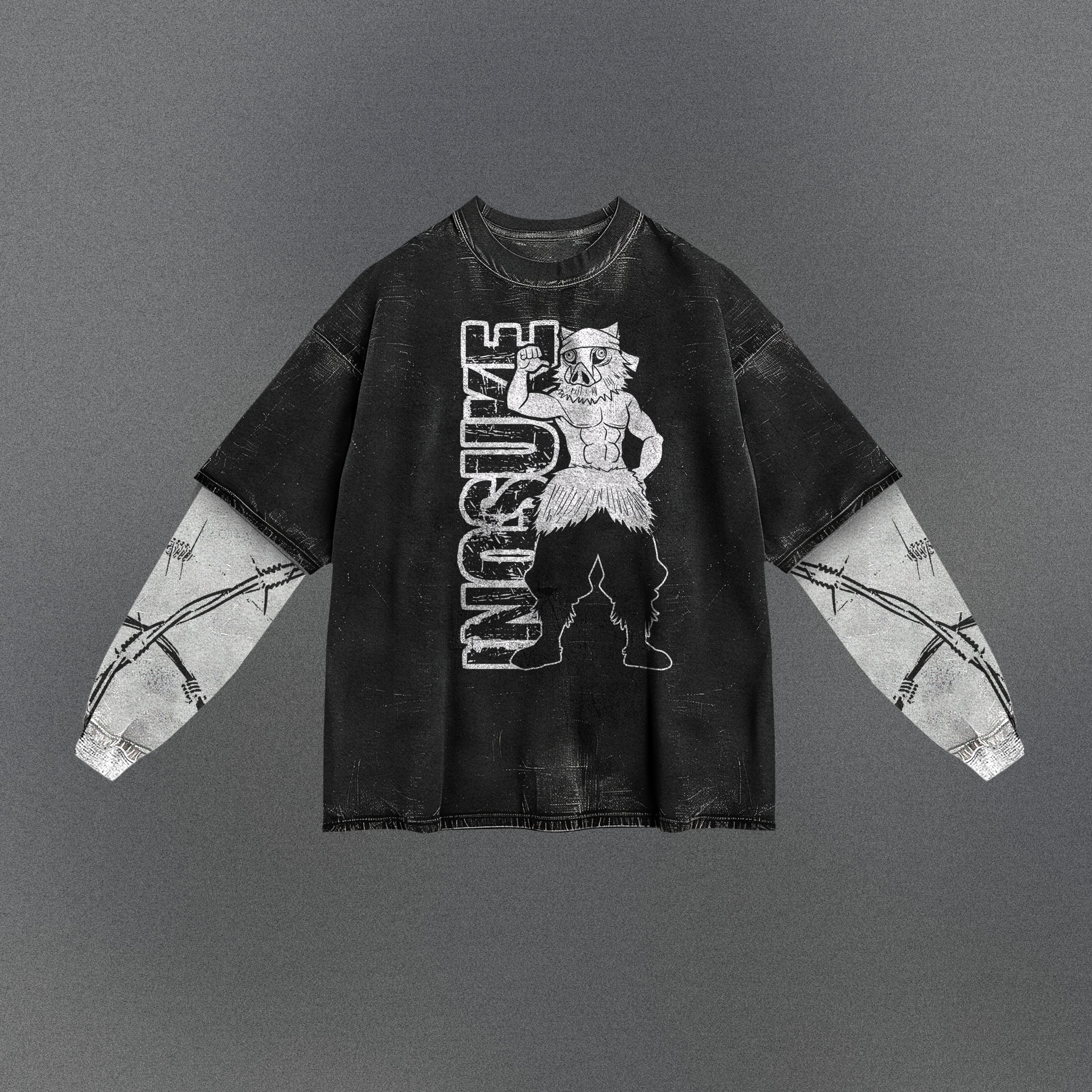 Demon Slayer Elongated Double Sleeve T-shirt