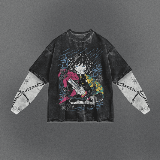 Demon Slayer Spacious Double Sleeve T-shirt