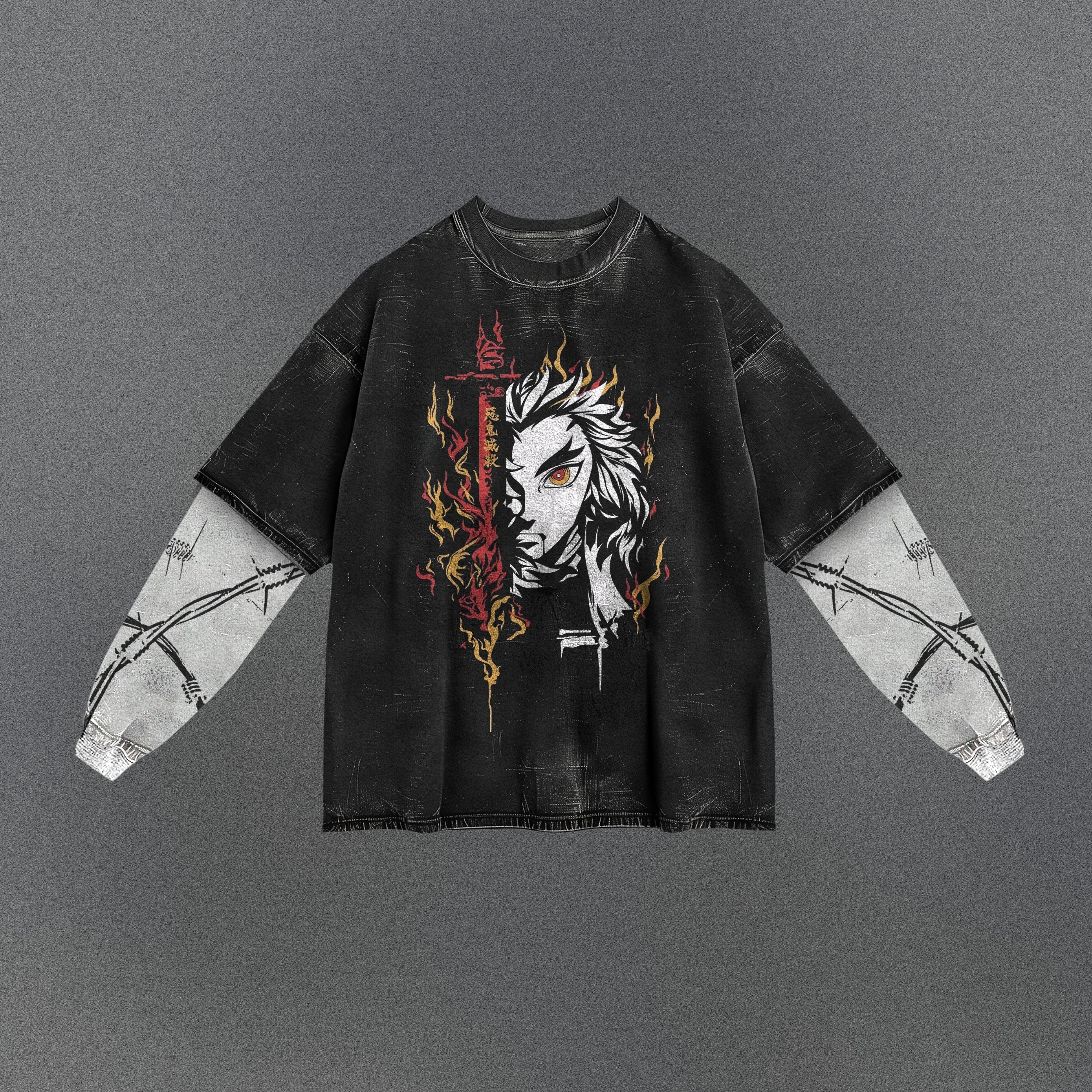 Demon Slayer Casual Double Sleeve T-shirt