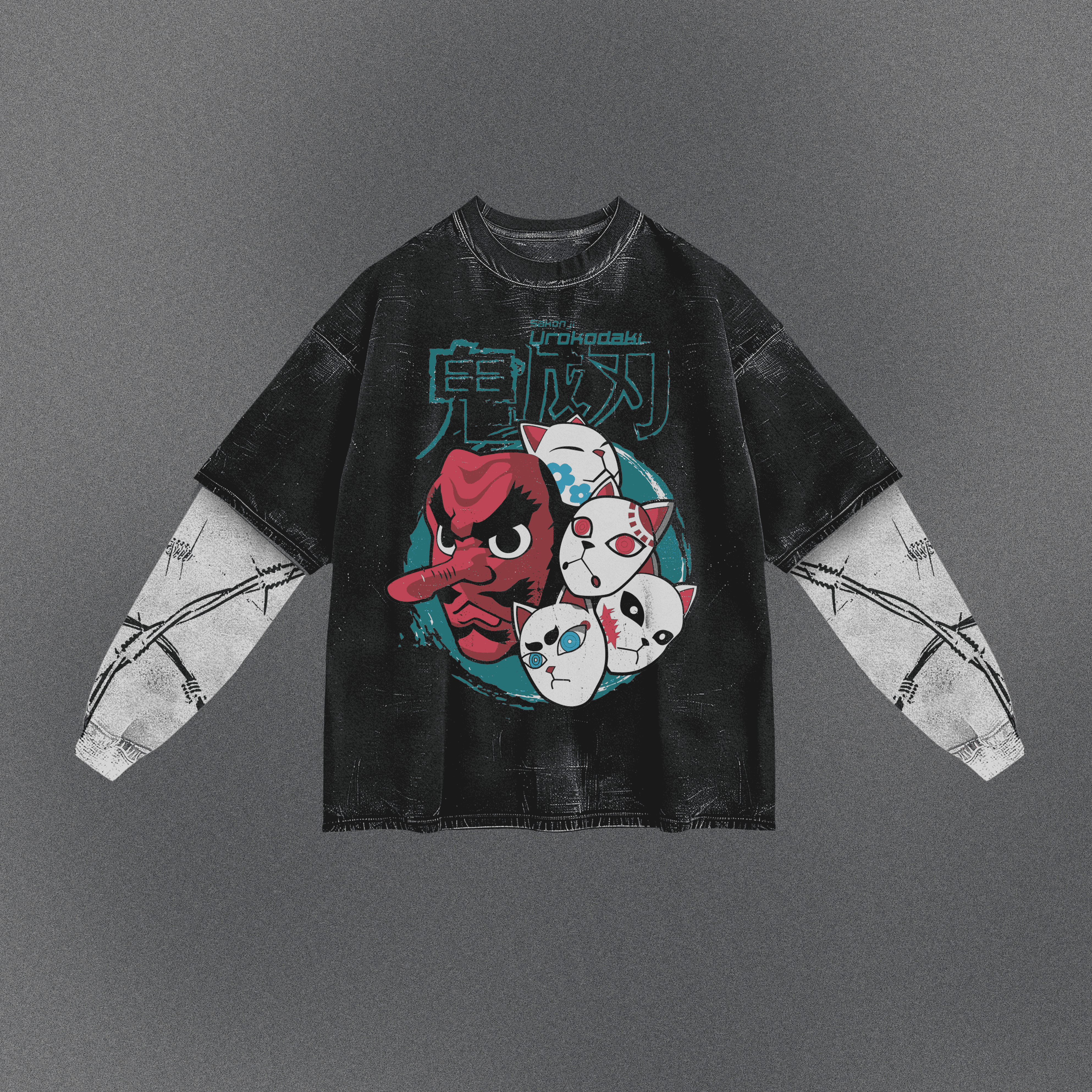 Demon Slayer Unfitted Double Sleeve T-shirt