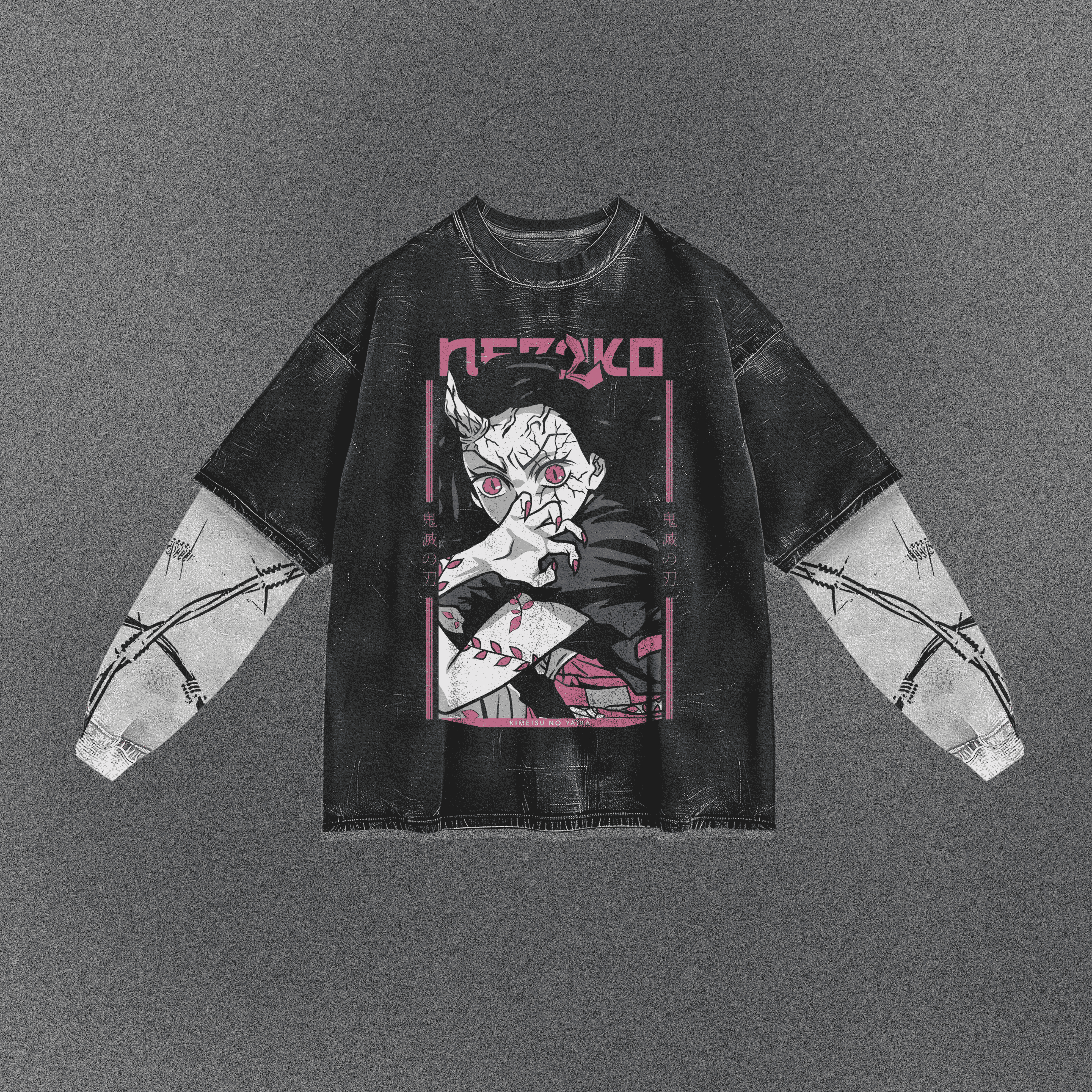 Demon Slayer Chic Double Sleeve T-shirt