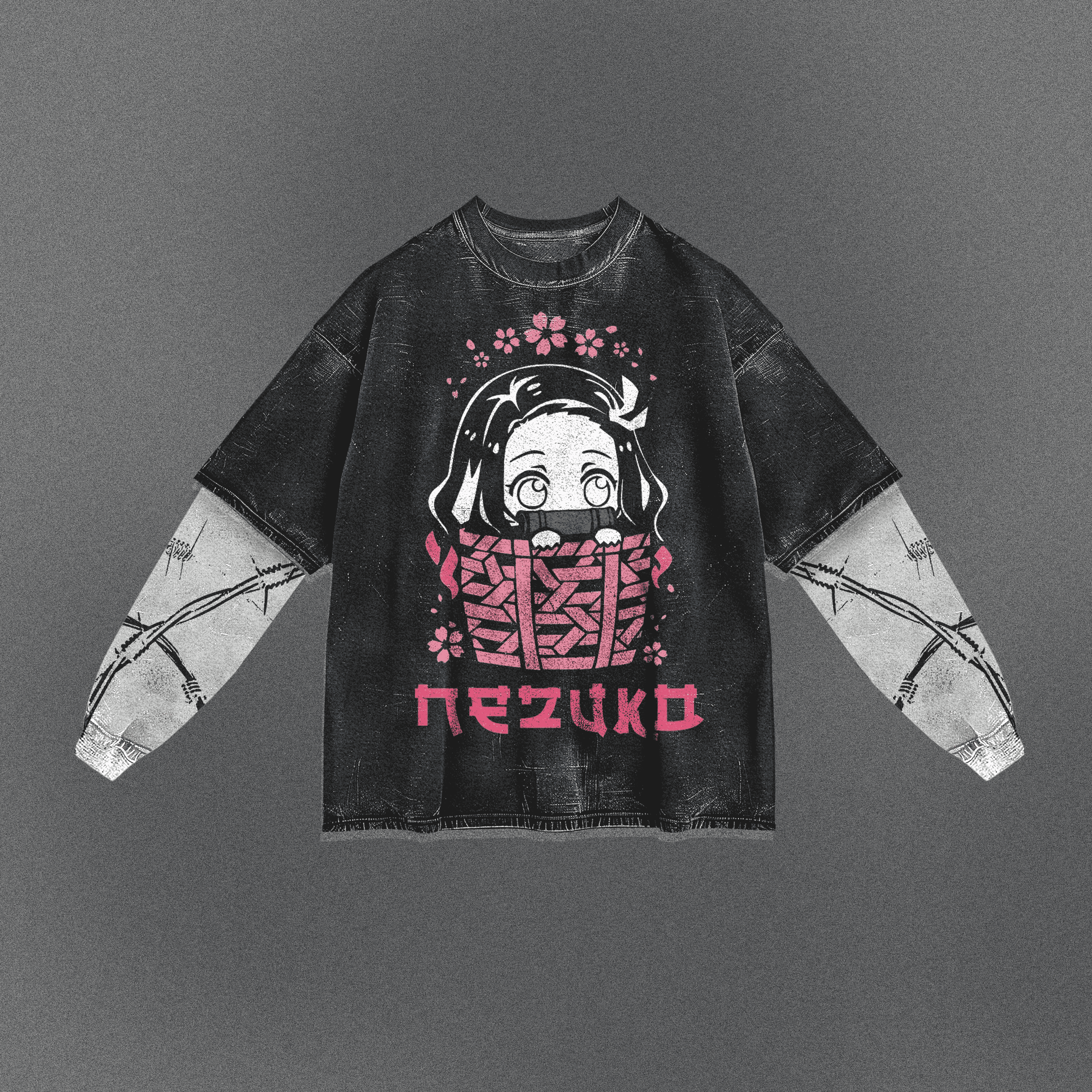 Demon Slayer Flattering Double Sleeve T-shirt