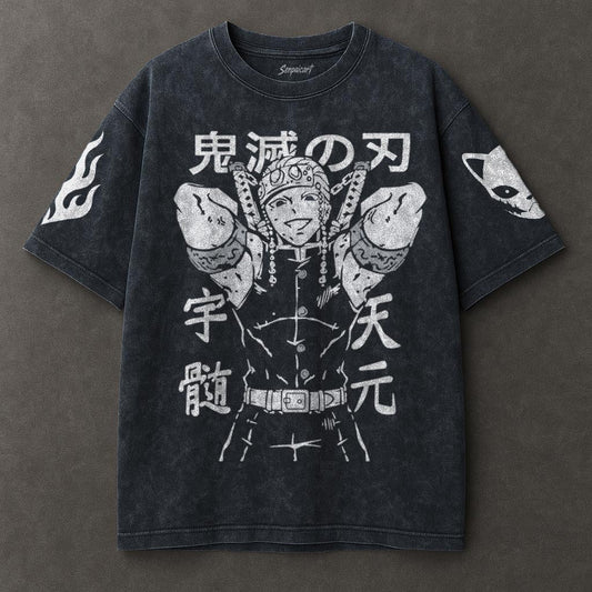 Demon Slayer Soft Blue Washed T-shirt