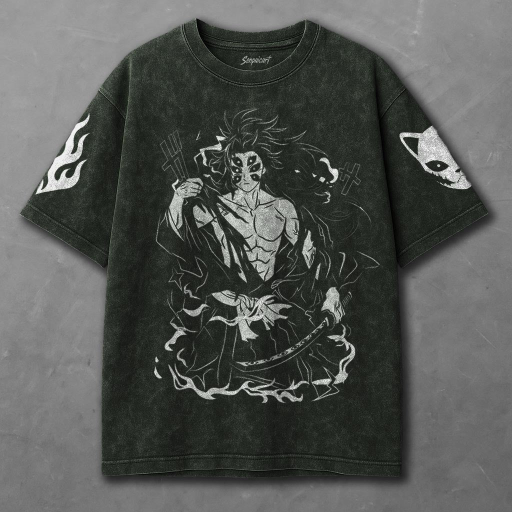Demon Slayer Comfy Green Washed T-Shirt